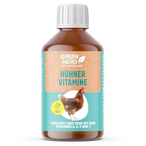 Hühner Vitaminkonzentrat 250 ml | Vitamine A, D, E & C für Hühner & Tauben | Unterstützt Gesundheit im Winter & Legeleistung | Auch für Küken, Enten, Gänse & Geflügel | Futterergänzungsmitt