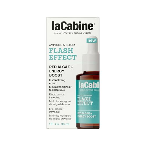 laCabine Sérum Facial Flash Effect – Efecto Lifting en 1 Minuto, Fijador de Maquillaje, Energizante y Antifatiga con Taurina Vegetal