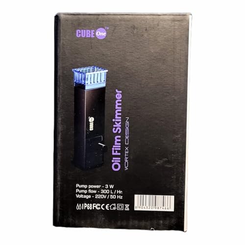 Image of Cube One Surface Skimmer 3W, 300L /Hr. | Copper Coil Pump, Silent Design, Up to 3cm Floating Inlet, 360 Water Intake | Aquawiz India