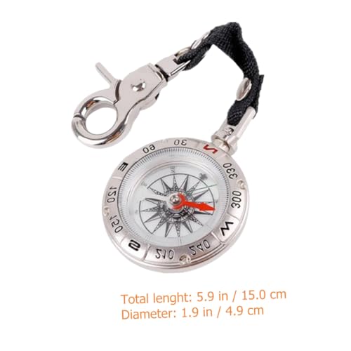 Brújula de bolsillo retro GALPADA con cordón para camping miniatura 2