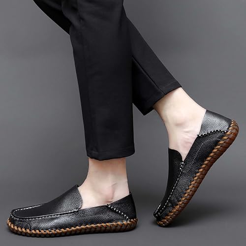 Men's Casual Leather Loafers Classic Business Office Formal Uniform Walking Driving Flat Shoes4