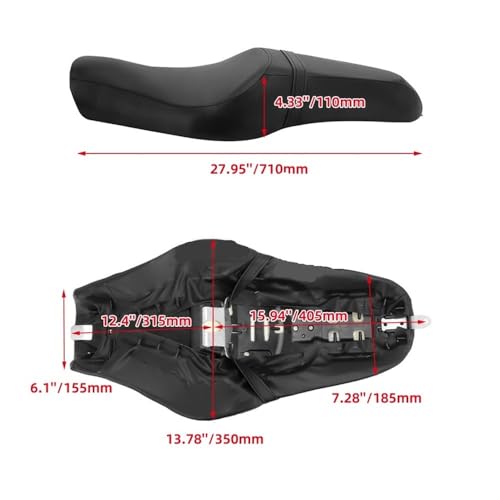 Dos asientos negros para moto Sportster XL ideales para viajes largos de fin de semana 6