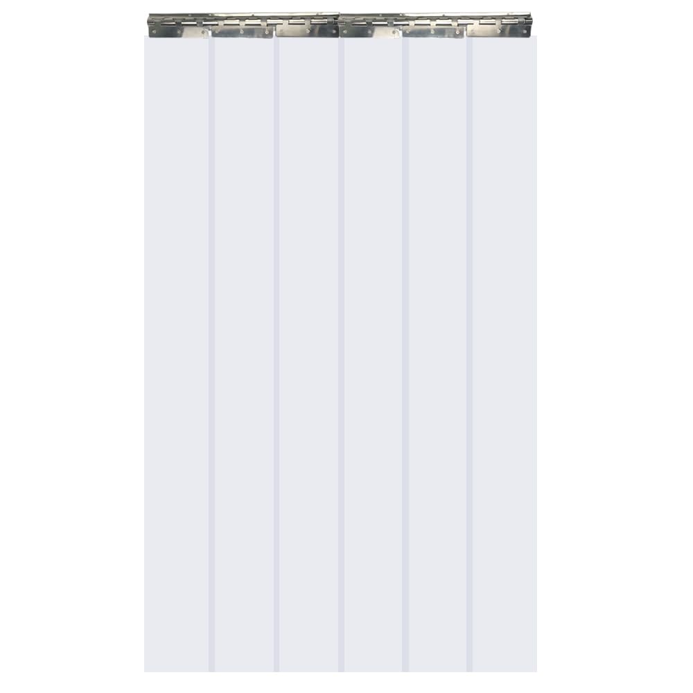 Plastic Vinyl Strip Door Curtain Kit with Hardware – Commercial PVC Strip Curtain for Doorways 36“ Width X 87“ Height Clear Smooth, Single 7" Wide x .078“ for Warehouse Garage Barn