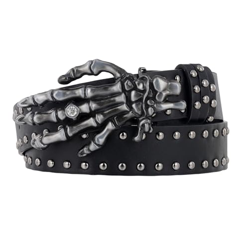 Women Fashion PU Leather Belt Punk Studded Belt for Jeans Pants Dresses Gothic Biker Accessories