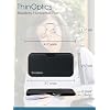 ThinOptics Universal Case and Readers Rectangular Reading Glasses, Silver Black Metal Pod with Clear Freames, 1.5