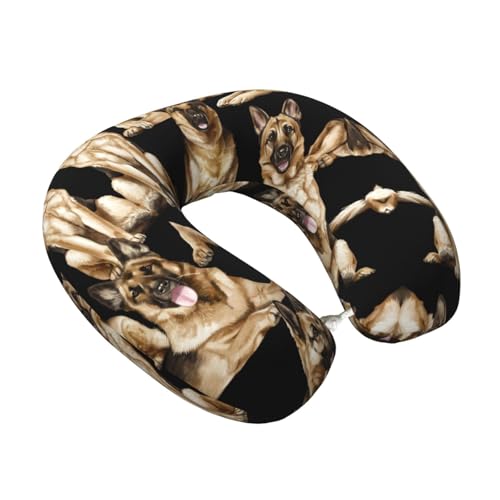Almohada de Viaje de Fibra de Poliéster Negra miniatura 2
