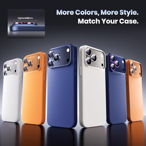 Image of Premium Camera Lens Protector Compatible For iPhone 17 Pro Max (Blue) Camera Lens Protector - 9H Tempered Glass, Military-Grade Anti-Scratch, Case-Friendly, Easy Install Frame