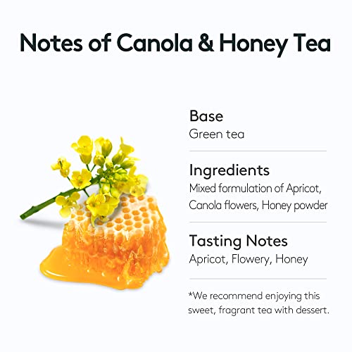 Osulloc Canola Honey Tea (Aromatic Canola Flower & Sweet Honey), Premium Blended Tea From Jeju, Tea Bag Series 20 Count, 1.06 Oz, 30G #TOP2