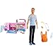 Barbie FBR34 - Super Abenteuer Camper, Puppen Camping Wohnwagen mit Zubehör & FWV17 FWV15 - Reise Ken Puppe mit Rucksack und Zubehör aus Barbie Dreamhouse Adventures, Puppen Spielzeug ab 3 Jahren