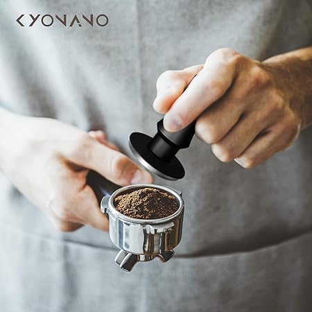 KYONANO Tamper Expresso 53,3 Mm Calibré à Ressort 13,6 Kg - Acier Inox 304 Compatible Breville