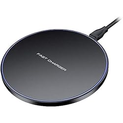 Cargador Inalambrico Nokia Lumia Limxems Cargador Inalámbrico 10W Qi Wireless Carga Rápida Quick Charger para iPhone XS/XS MAX/XR/X / 8/8 Plus Samsung Galaxy Note 9 /S9 /S8 /S8 Plus /S7 - Negro