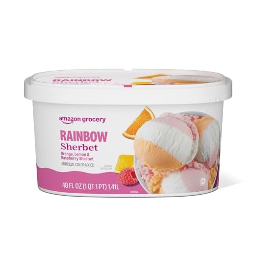 Amazon Grocery, Rainbow Sherbert Ice Cream, 48 Fl Oz