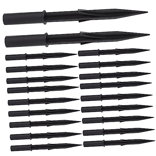 BESPORTBLE 20 Piezas Luz Solar para Césped Estaca De Tierra De Reemplazo De Luz Estacas De Tierra para Luces Apuestas De Paisaje Estacas De Luces De Césped Estaca De Jardín El Plastico Black