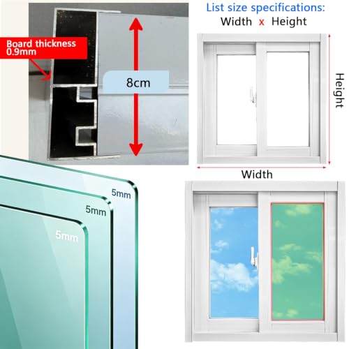 Ventana deslizante de aluminio para baño pequeño y cerramiento de RV o sótano 7