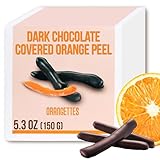 Dark Chocolate Orange Peel Sticks 5.3 Oz - Candied Orange Slices Coated With Dark Chocolate- A Symphony of Sweetness and Richness in Every Bite, Bitter Chocolate Covered Fruit Sticks