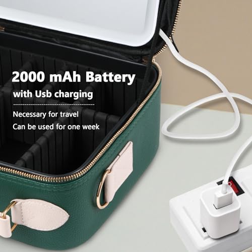 Geryuaeg Travel Makeup Bag With Mirror Of Led Lighted thumb #6