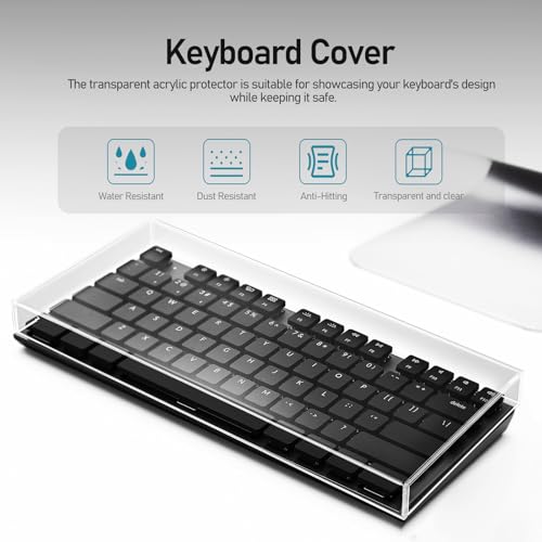 Protector de teclado de 68 teclas: funda de acrílico transparente impermeable contra accidentes 3