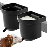 Abbylike 2 Pack 4 Quart Single Teat Calf Milk Feed Bucket...