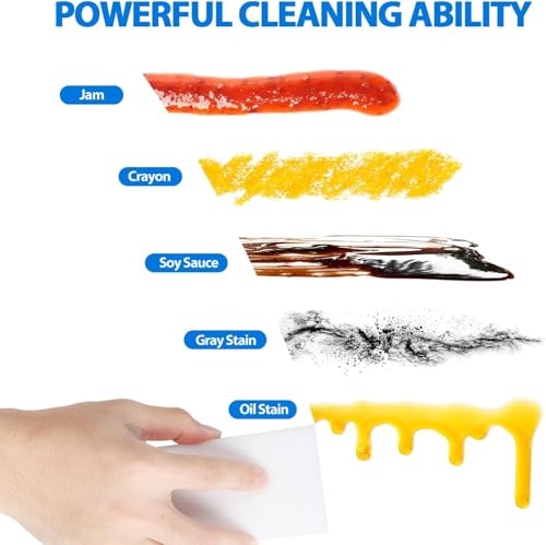 Image of 12 Pack Melamine Magic Sponge Erasers - Multi-Functional Cleaning Foam for Kitchen, Bathroom, Sink, Bathtub, Shoes & Walls