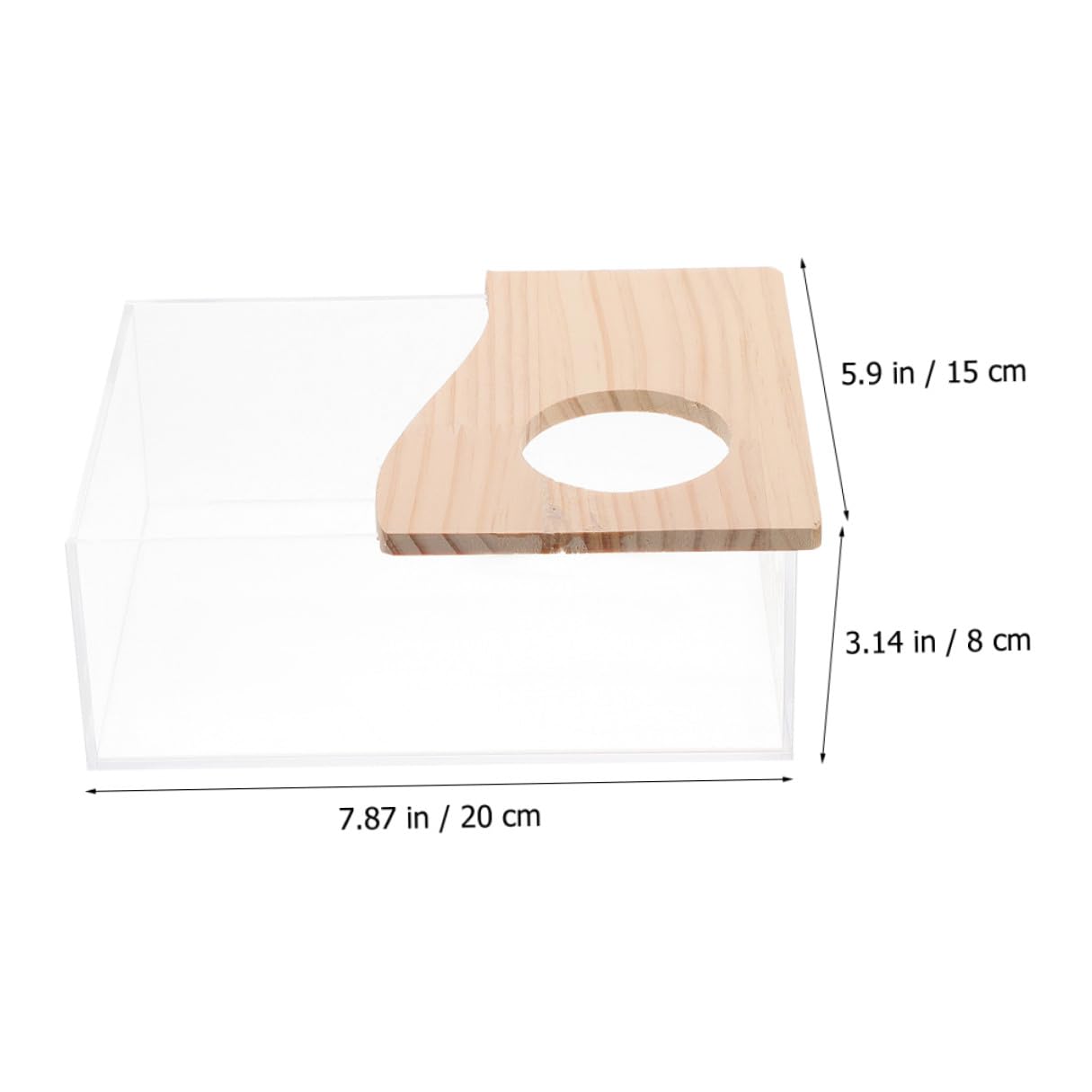 NUOBESTY 2 Stück Acryl Hamster Badewanne für Kleintiere Transparent und Verschleißfest für Baden und Spielen im Zuhause oder Haustiergeschäft