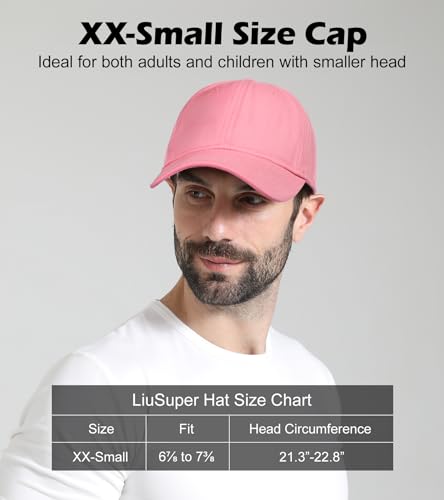 Image of LiuSuper Hats for Small Heads Men, Petite Baseball Caps for Women, XXS Adjustable Trucker Hat Dad Hat(21.3 inch-22.8 inch, 54cm-58cm)