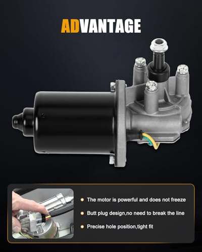 Image of ROADFAR Front Windshield Wiper Motor for Dodge for Ram 1500 Van 1998-2003 | Fit For Dodge For B1500 B2500 B3500 1998|For Dodge For Ram 2500 Van For Ram 3500 Van 1998-2003|55155046AD|55155046AE|4 Pins