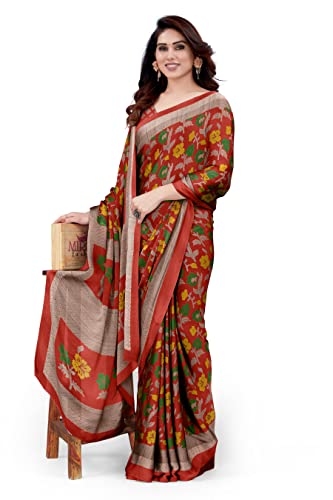Image of MIRCHI FASHION Saree for Woman Chiffon Floral Printed | Lightweight Daily Wear Women's Sari with Unstitched Blouse Piece (Available in 20 Colors)