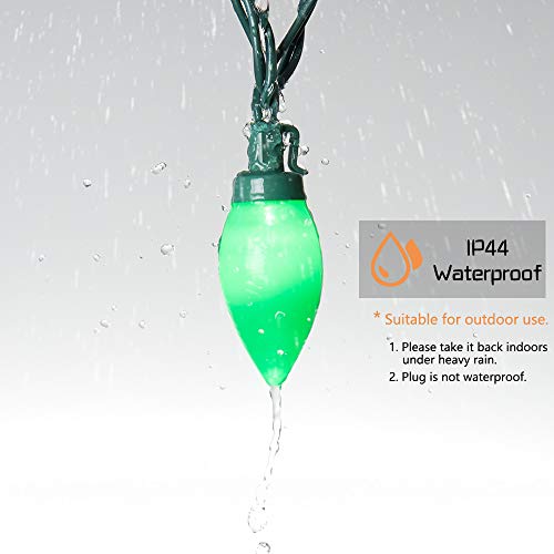 Hayata ST09 Multi Color C9 Big Bulbs Classic Christmas Lights 50 Led 32Ft Indoor Outdoor Home Yard Xmas Tree Decorations  thumb #2