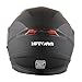 1Storm New Motorcycle Bike Modular Full Face Helmet Dual Visor Sun Shield with Rechargeable LED Tail Light: Matt Black