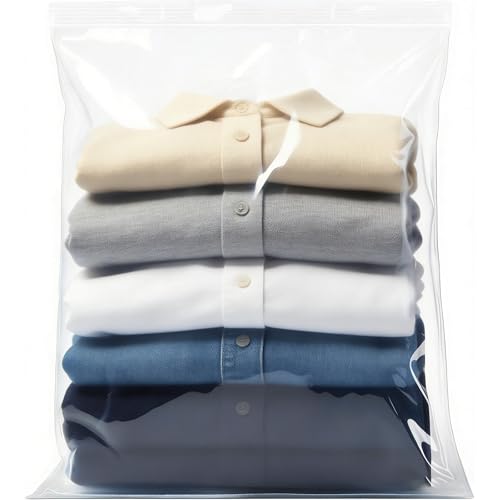 Extra Large Storage Bags with Zipper Top, 5 Gallon Bags 18" x 24" 10 Pcs