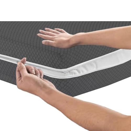 Mattress Protector Double Zipped Encasement Dark Grey