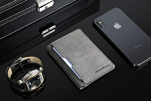 Image of SERMAN BRANDS Wallets for Men Slim Mens leather RFID Blocking Minimalist Card Front Pocket Bifold Travel Thin