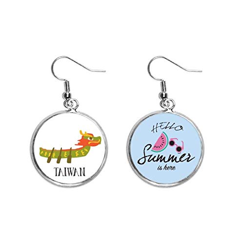 Pendientes de sandía verano bisutería divertida para lóbulo y accesorios estivales