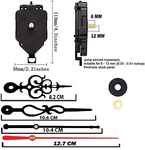 Image of TIK-TIK Pendulum Type Quartz Clock Moviment Mechanism 12 MM Ticking Motor DIY Kit (Black, Red)