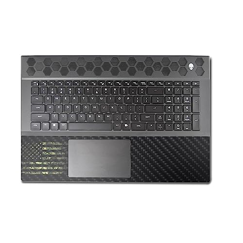 Image of MightySkins Carbon Fiber Skin Compatible With Alienware M18 R1 (2023) Full Wrap Kit - American Camo | Protective, Durable Textured Carbon Fiber Finish | Easy To Apply & Change Styles | Made in the USA