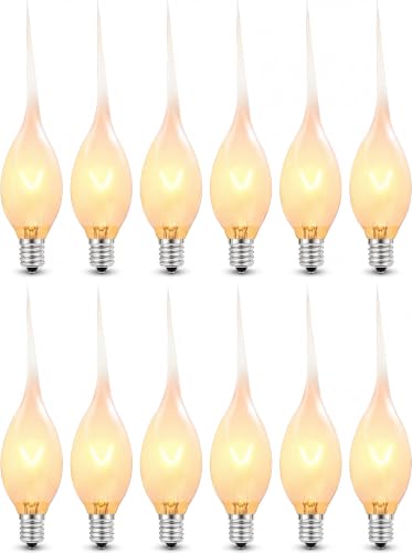 12PK Silicone Night Light Bulbs Replacement Bulbs for Chandeliers Clear