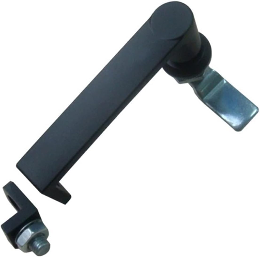 TANFEI Distribution Box Lock with Padlock Hole, Electric Cabinet Box Lock, Industrial Cabinet Lock, MS868 Cabinet Handle Lock (1 Pack), Black