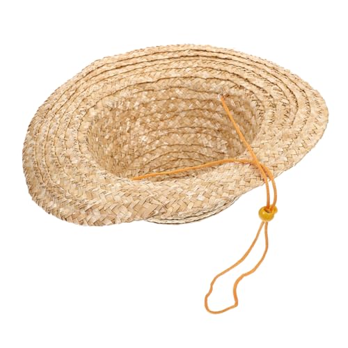 Chapeau de paille beige 35 cm YARNOW chapeau d'été réglable et léger pour garçons et filles