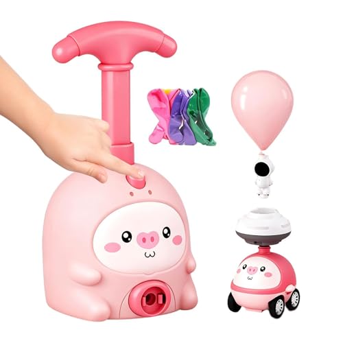 Mimoqk - Lanzador de globos de juguete, favores de fiesta de animales de aire manual,Coche Lanza-Bailón infantil - para cumpleaños, actividades escolares en el aula, escuela en casa, viajes y salidas