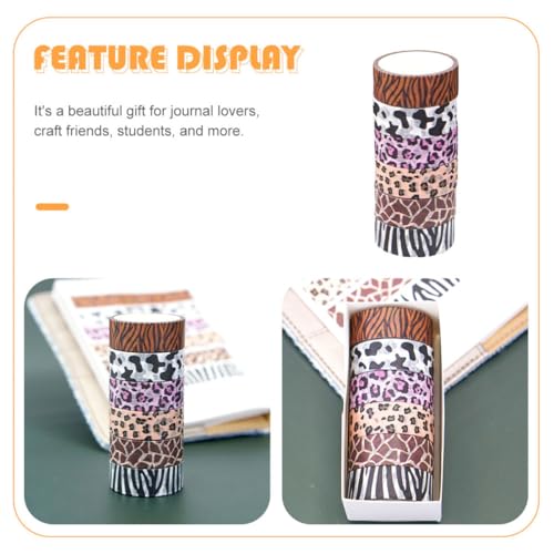 Cintas Washi Estampados de Animales adhesivas para manualidades de scrapbooking 7