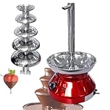 UORDBY Fünfstufiger Schokoladenbrunnen mit Wasserhähnen – Schokoladenwasserfall aus Edelstahl...