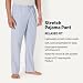 Amazon Essentials Herren Schlafanzughose Pyjamahose Lang Baumwolle Gerade Passform Elastischer Bund, Kornblumenblau Thin Stripe, L