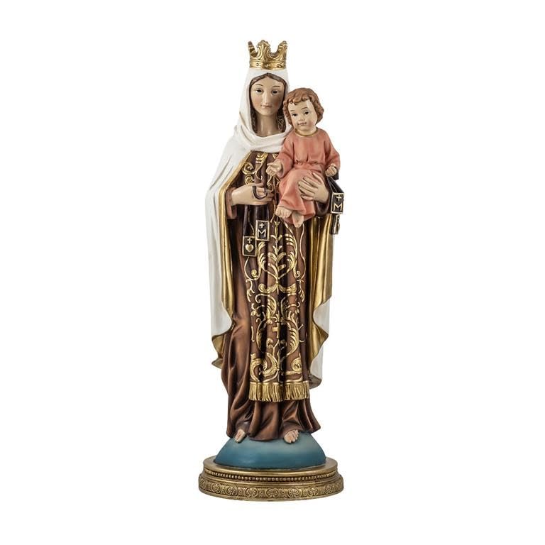 Figurine Vierge du Carmen 40 cm en résine peinte à la main d'une finition artistique