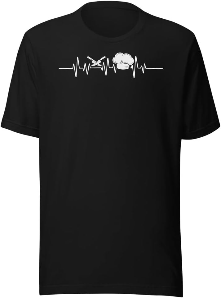 Chef Heartbeat Funny Culinary Chef Gift Cooking Lover t-Shirt