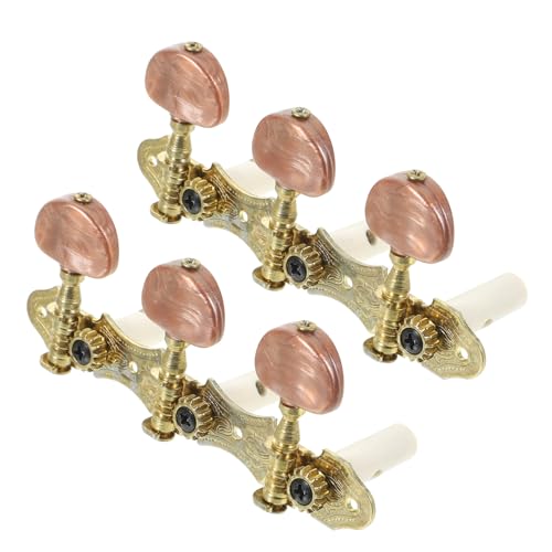 Yardwe 2 Rows Guitar Tuners Tuning Pegs for Electric Folk Guitars Easy Install Enhanced Stability Essential Instrument Parts