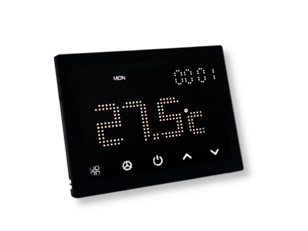 ETTROIT ETWF4302 CRONOTERMOSTATO TOUCH SCREEN AC 230V SMART WI-FI DA INCASSO SU SCATOLA 503 NERO GESTIBILE DA APP