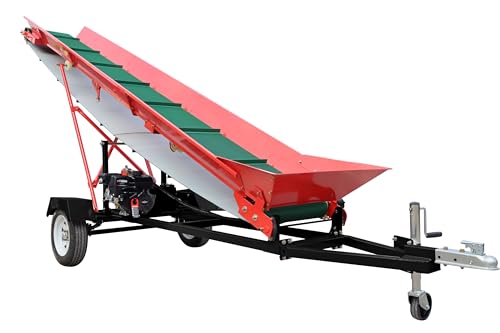 Chery Industrial Heavy-Duty Firewood Conveyor, 6.5 hp 208cc Gasoline Engine, Adjustable Speed & Height