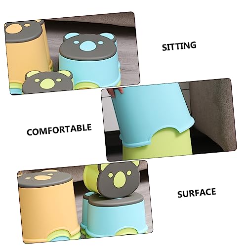 Cabilock 2 Peças Banquinho Antiderrapante Desenho Animado Infantil Banquinho De Plástico Banquinho D