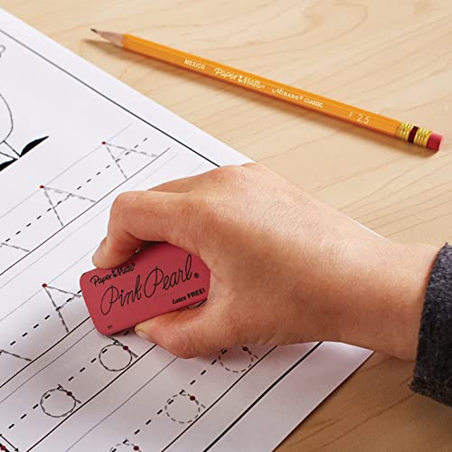 Image of Paper Mate Pink Pearl Erasers, Large, 3 Count