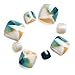 Produktbild LIARTY 24 Stück Zehennägel Geeignet Sommer Falsche Zehennägel Set Grün Marmor Silber Glitzer für Fullcover Künstliche Toe Nail Tips für Damen und Frauen